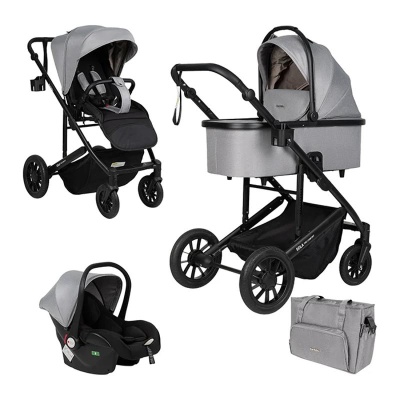 Коляска 3 в 1 Farfello Sola Trio Comfort SOLA-8 Silver grey 01